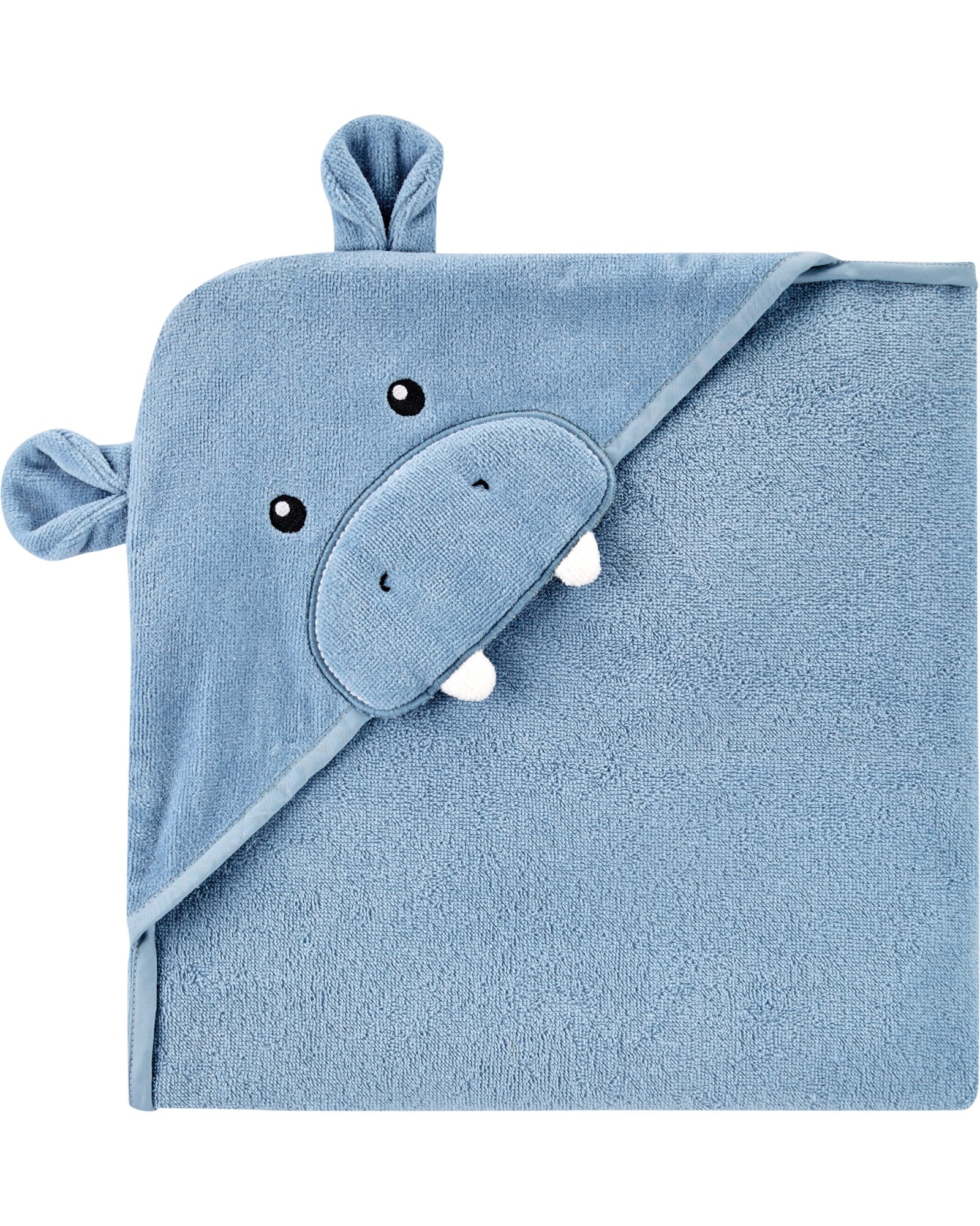 Toalla de algodón con capucha diseño hipopótamo Sin color
