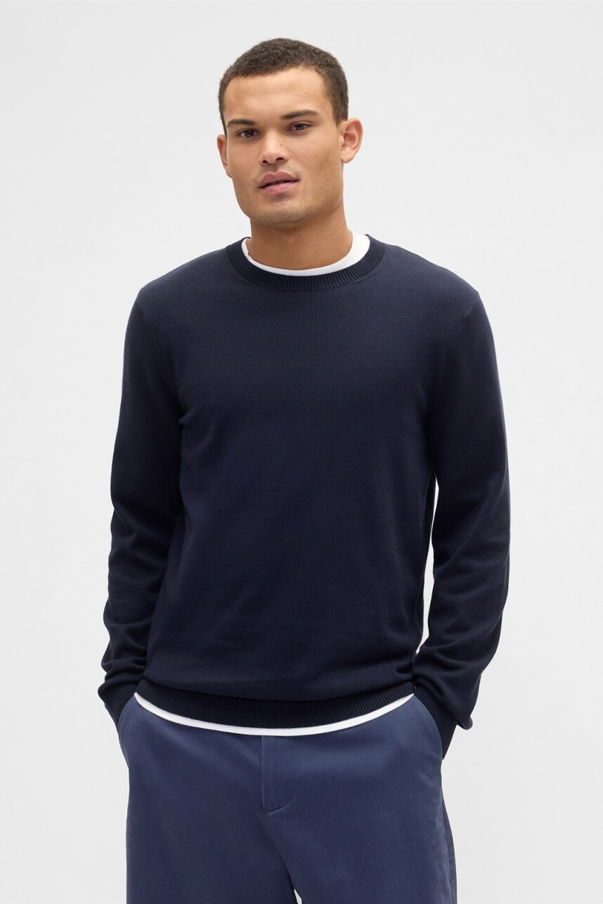 Buzo Algodón Cuello Redondo Hombre New Classic Navy 2