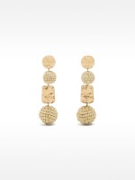 Pendientes Largos De Esfera Con Cuentas blanco
