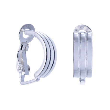 Par de aros de plata 925 con palmeta. Par de aros de plata 925 con palmeta.