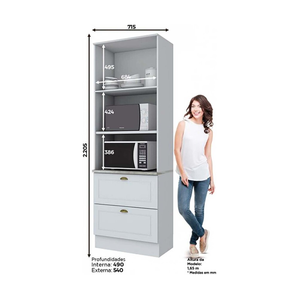 ARMARIO DE COCINA 72 CM MDF BLANCO AMERICANA