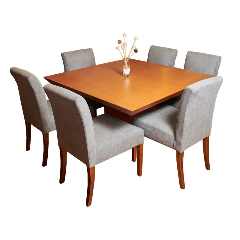 Mesa cuadrada 6 sillas de vestir bajas Mesa cuadrada 6 sillas de vestir bajas
