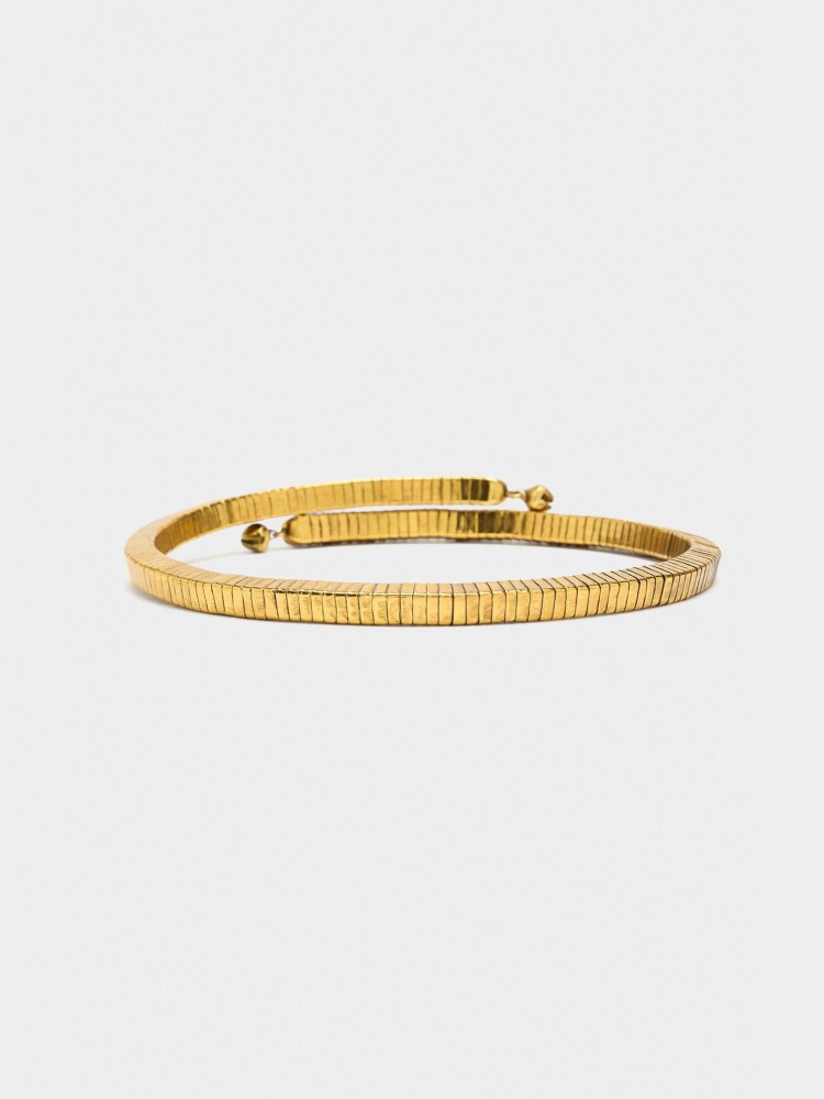 Collar Espiral Cuadrado dorado