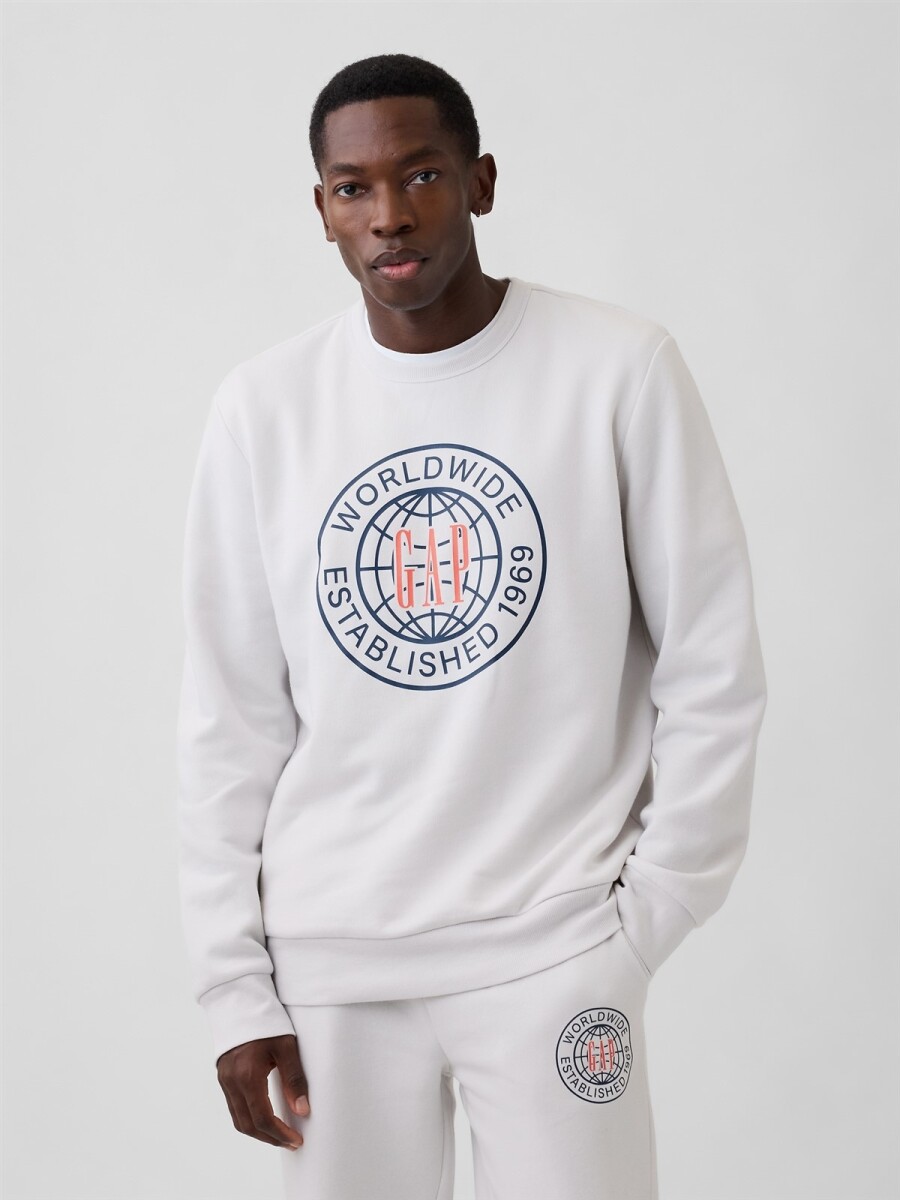 Buzo Deportivo Logo Gap Hombre - Silver Swan 