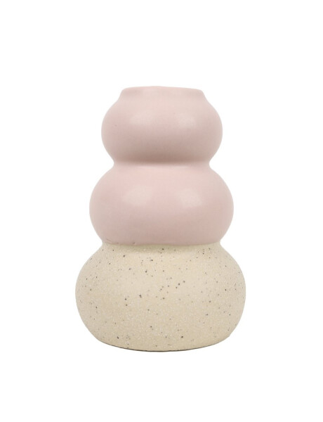 CANDELABRO ANILLOS 6x6x8.5CM CERAMICA ROSA CANDELABRO ANILLOS 6x6x8.5CM CERAMICA ROSA