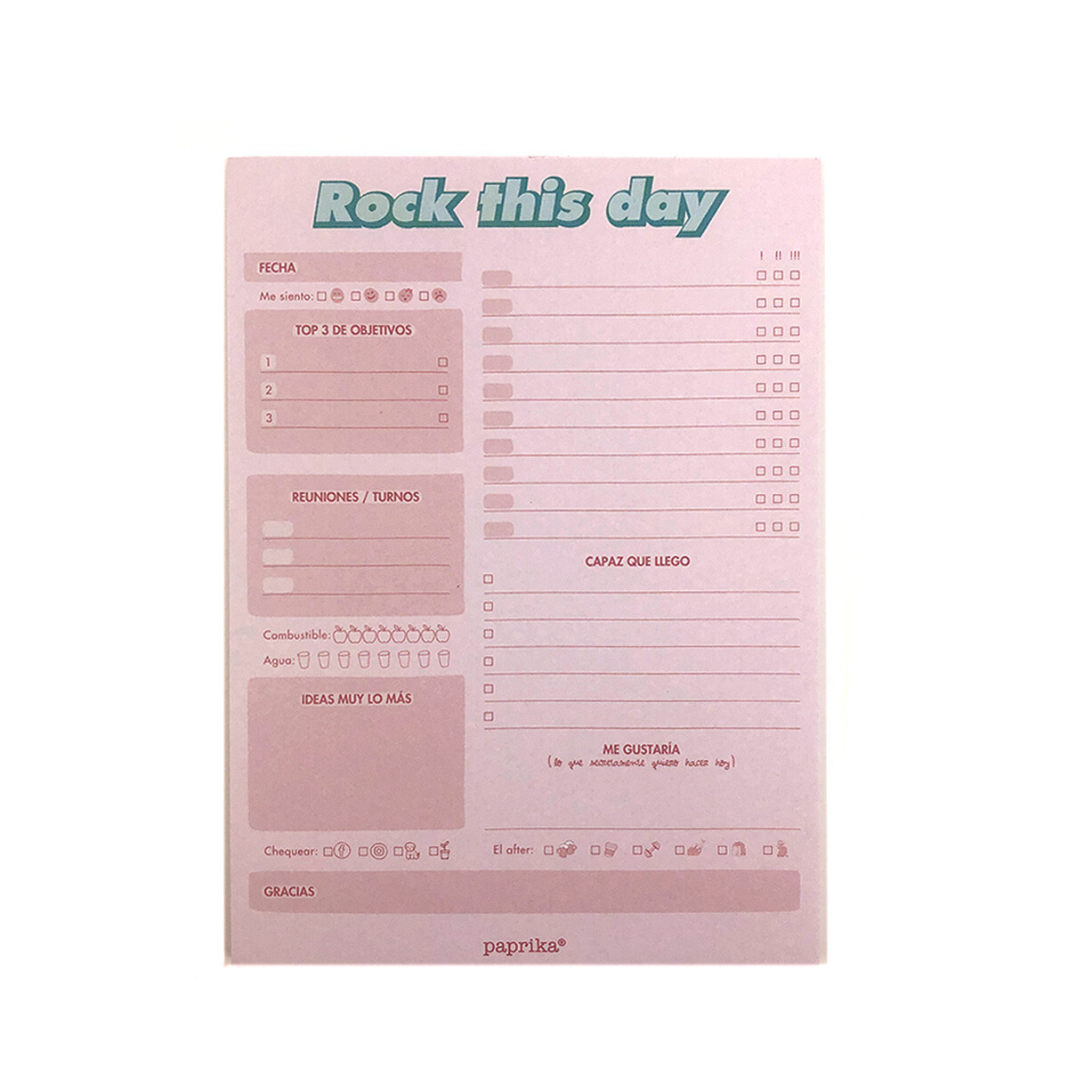 Planificador diario Rock this day 