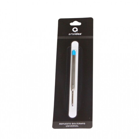 REPUESTO DE BOLIGRAFO UNIVERSAL ARTEIDEA TRAZO MEDIO COMPATIBLE CON PARKER COLOR AZUL