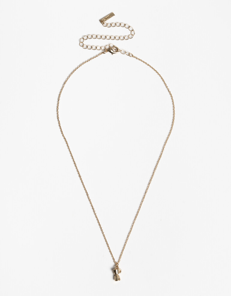 Cadena Corta con Dije Metal Cadena Corta Dije Cafetera - Dorado