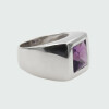 Anillo Heather de plata 925 con amatista carré Anillo Heather de plata 925 con amatista carré
