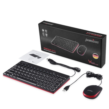 Combo Mouse Y Teclado Cableados Perixx 212 Español 001