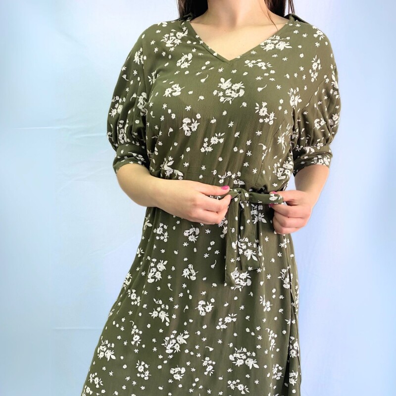 Vestido Flower Green Flowers