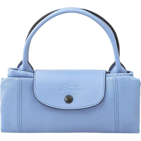 Longchamp -Cartera de cuero plegable, Le pliage cuir Celeste