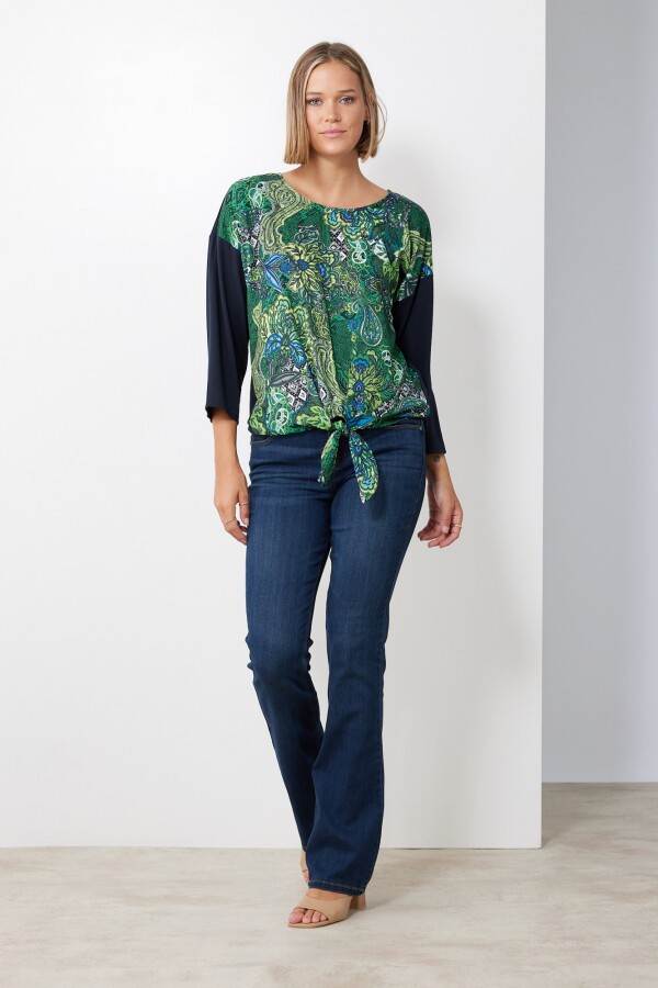 Blusa Combinada MULTI/VERDE