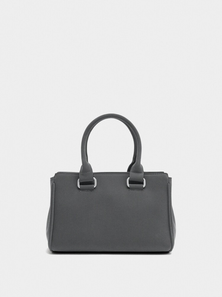 Bolso Tote De Textura Suave negro