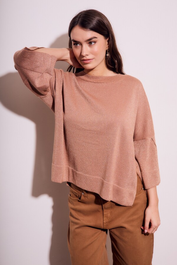 Sweater Manga Volado Mocha