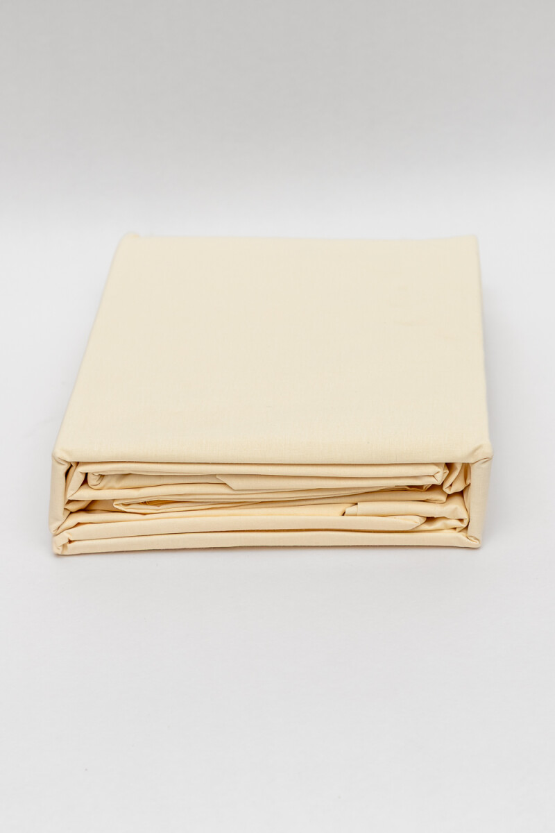 Sábanas 2 Plazas 144 Hilos Liso - Crema 