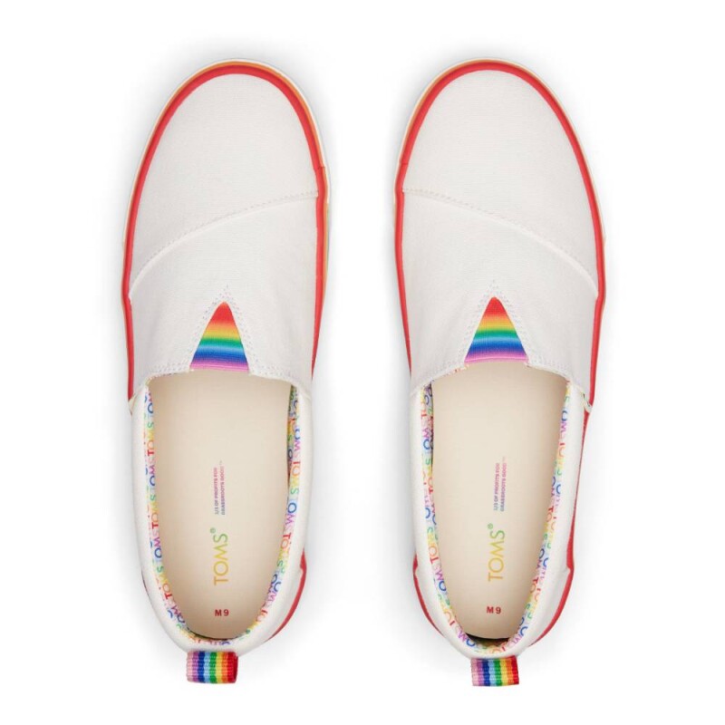 Canvas Rainbow Webbing - Hombre White