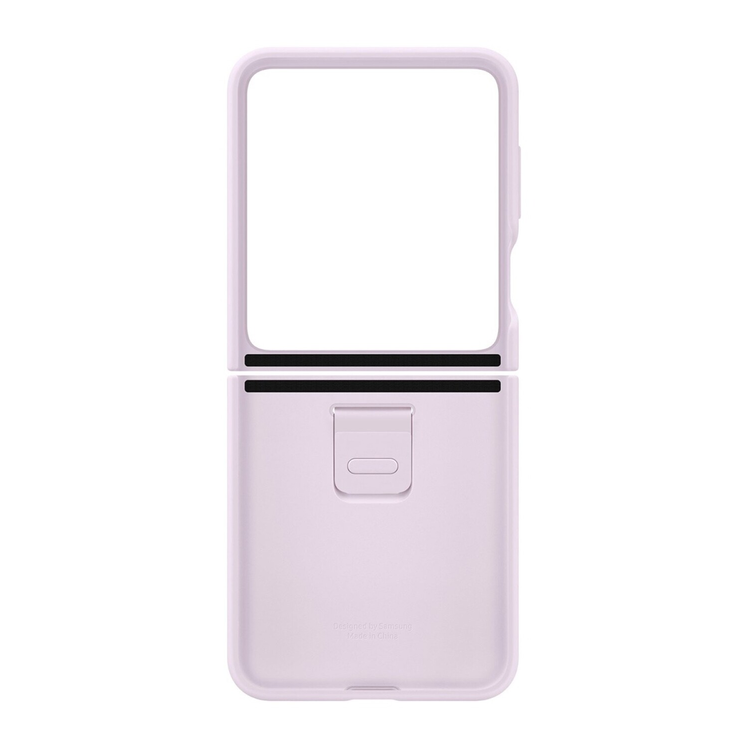 Funda Silicone Cover con Anillo para Galaxy Z Flip5 - Cream —