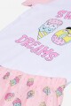 Conjunto de pijama manga corta ROSA