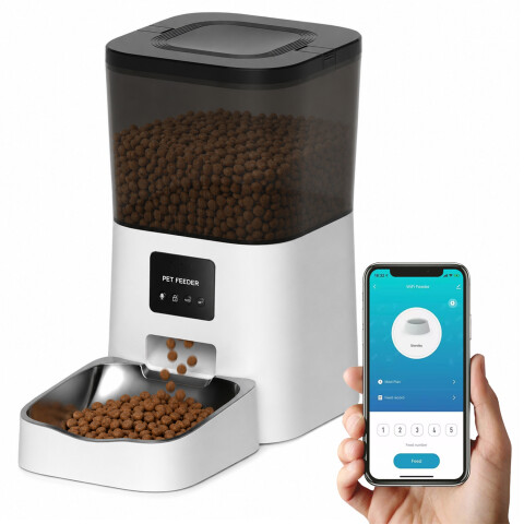 Alimentador Wifi Dispensador De Alimentos Para Mascotas 6l ALIMENTADOR SMART 4LT DUALB-WS