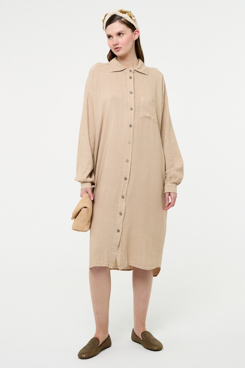 CAMISA LARGA Beige