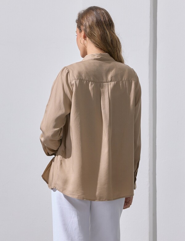 Camisa Bolsillos BEIGE