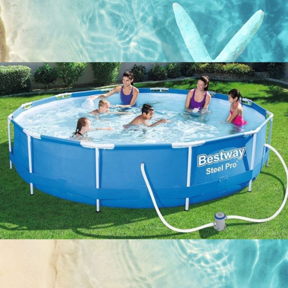 PISCINA BESTWAY 6.473L STEEL PRO C/ESTRUCTURA METALICA/ FILTRO/ CELESTE 56681 Unica