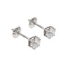 Caravanas de oro blanco 18k con circonias N0131W Caravanas de oro blanco 18k con circonias N0131W