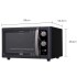 Horno Eléctrico Dako Supreme 44 litros Negro