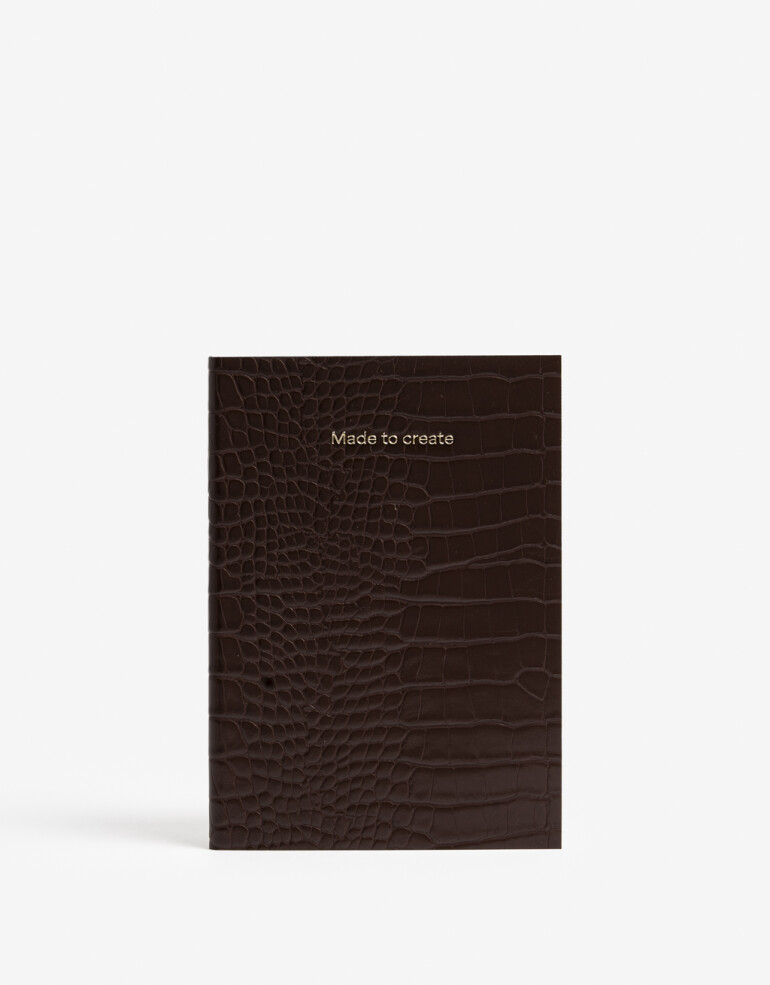 Anotadores Cuadernos y Memos Cuaderno Cuaderno De Pu Croco Chocolate. - Marron Chocolate