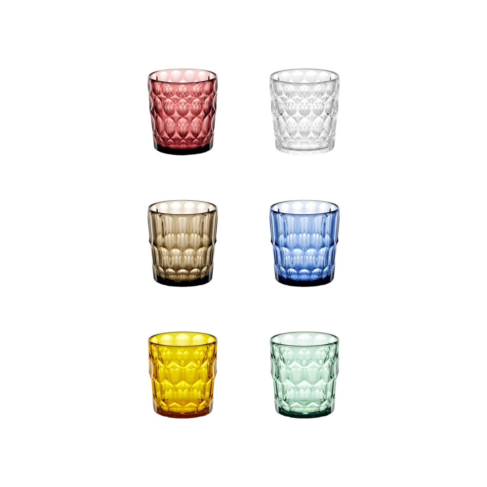 SET DE 6 VASOS PLASTICO-RECICLADO MULTICOLOR VANITY