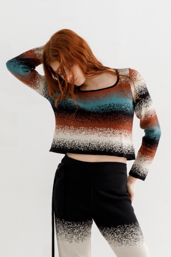 Suza Knitted Top Terracota