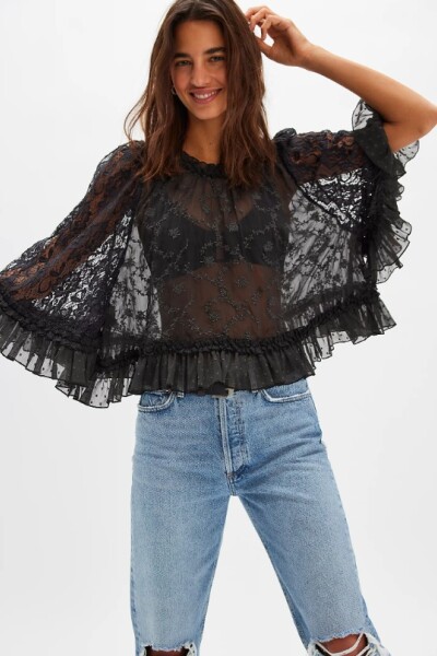 CARLY CAPE TOP Negro