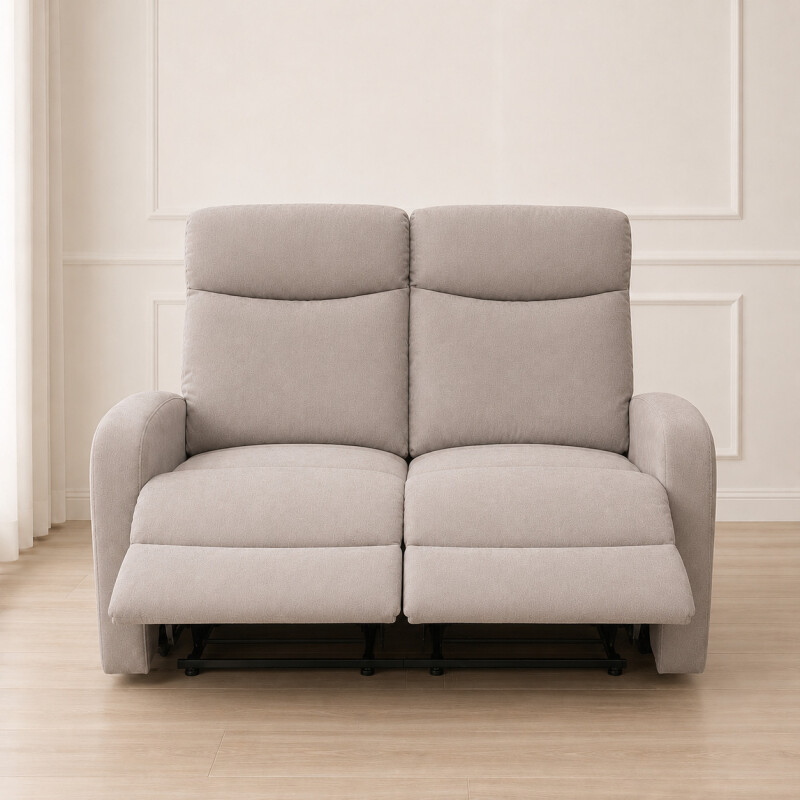 Reclinable fine de 2 cuerpos gris Reclinable fine de 2 cuerpos gris