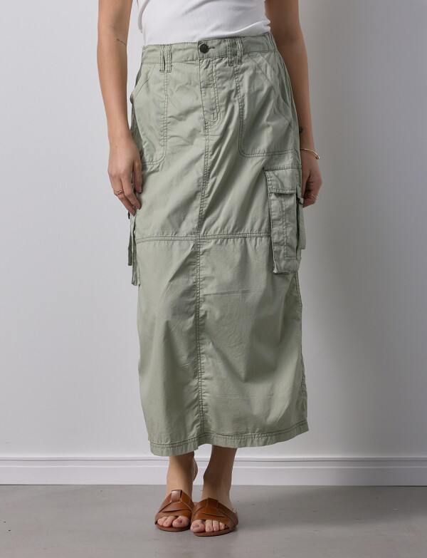 Falda Maxi Cargo OLIVA