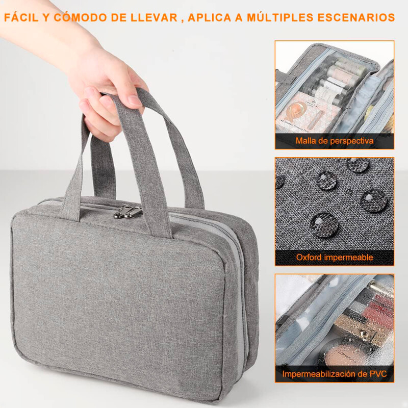 Bolso Organizador de Mano para Cosméticos Gris Bolso Organizador de Mano para Cosméticos Gris