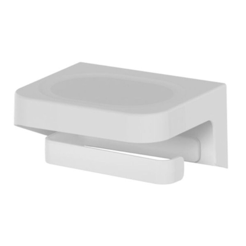 PPE100 Porta Rollo Papel Higiénico Con Adhesivo Eleve Ou - Blanco