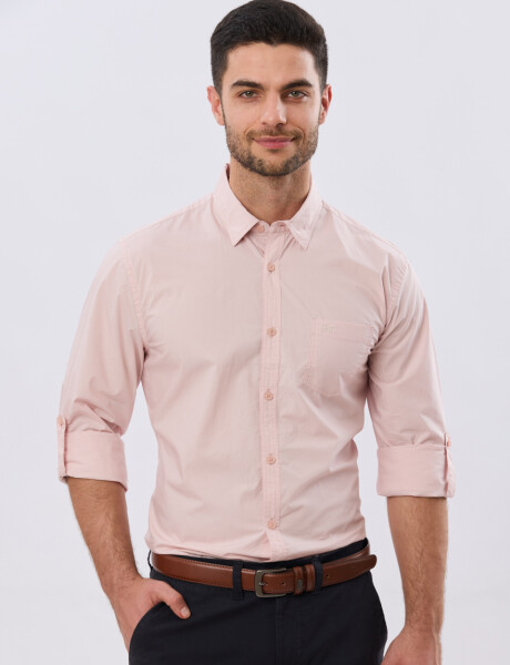 CAMISA LISA DE ALGODÓN Rosa