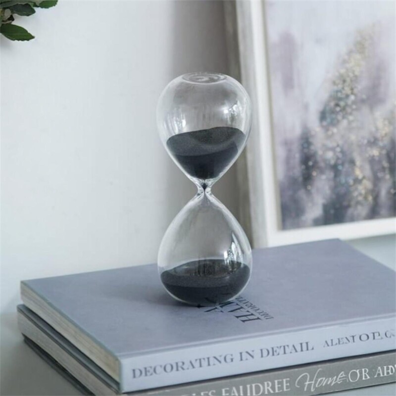 Reloj de Arena Deco 30 Minutos Negro