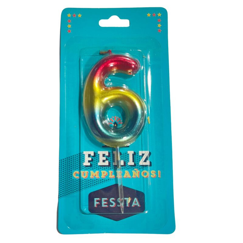Vela N° Metalizada Degrade SEIS