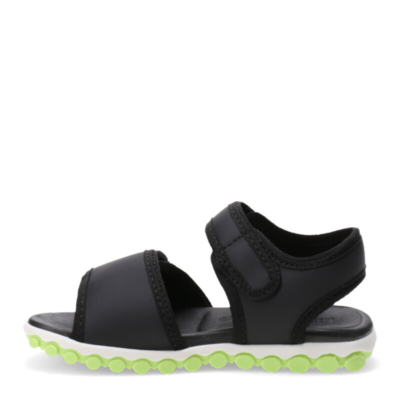 Sandalia de Niños Bibi Roller Sport 2 Velcros Negro - Verde Agua