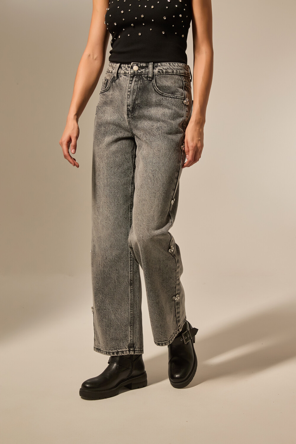 Pantalon Rines Gris Claro