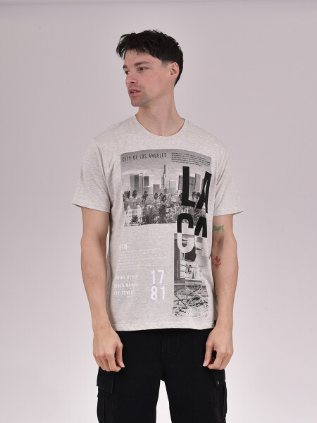 REMERA BEGIN BEIGE MELANGE