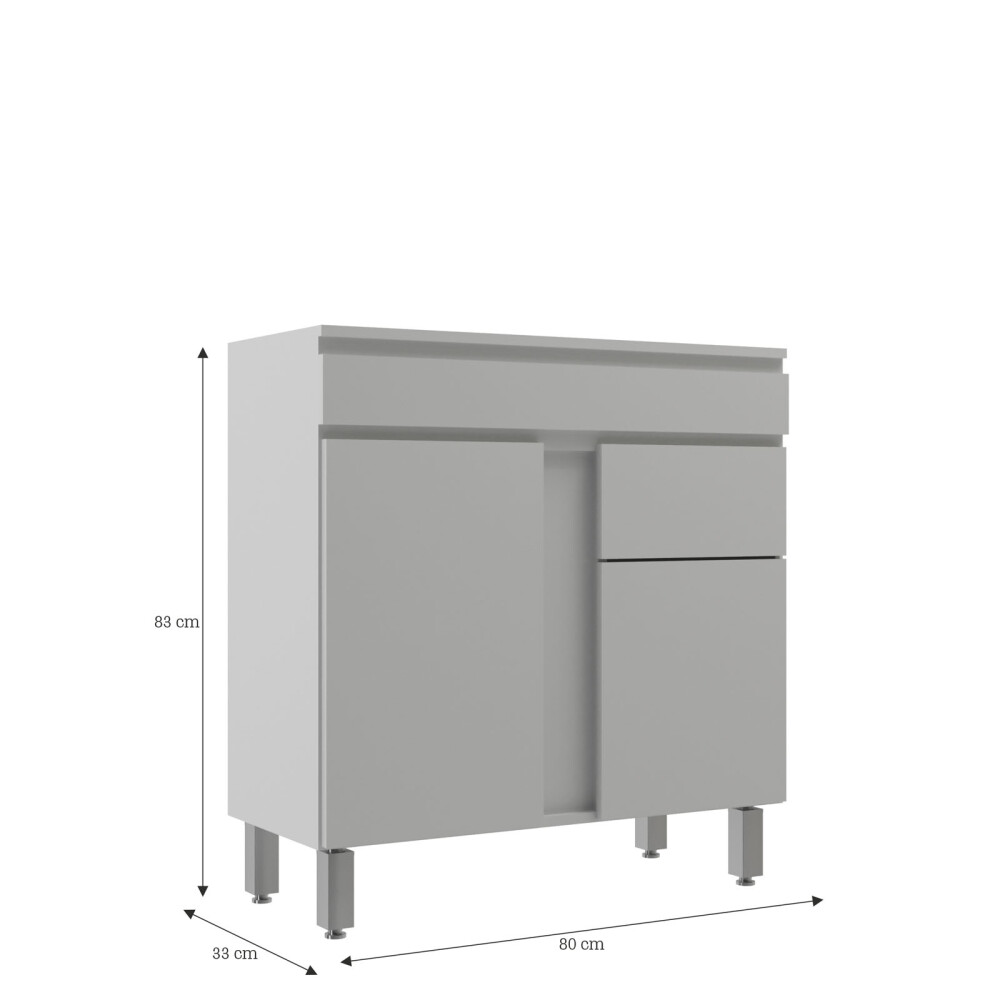 MUEBLE DE BAÑO 80 CM MDF BLANCO ONTARIO
