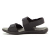 Sandalia Country Hombre Dos Tiras Con Velcro Negro-grafito