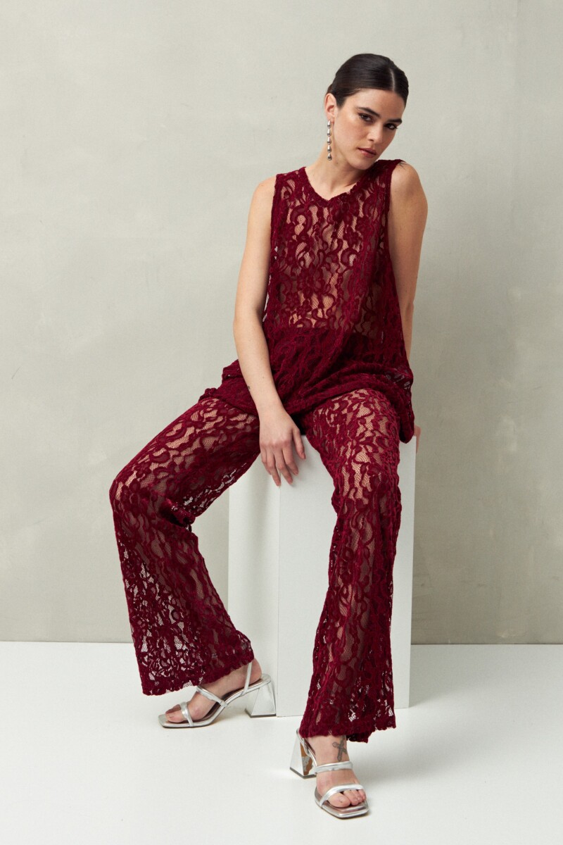 PANTALON YORGOS Bordó Merlot