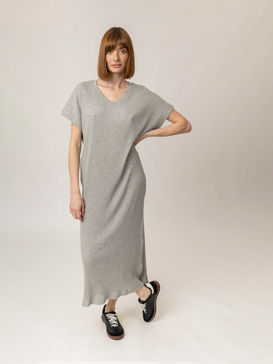 VESTIDO BELFO - GRIS CLARO 