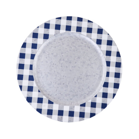 Plato de plastico guarda cuadrille azul Plato de plastico guarda cuadrille azul