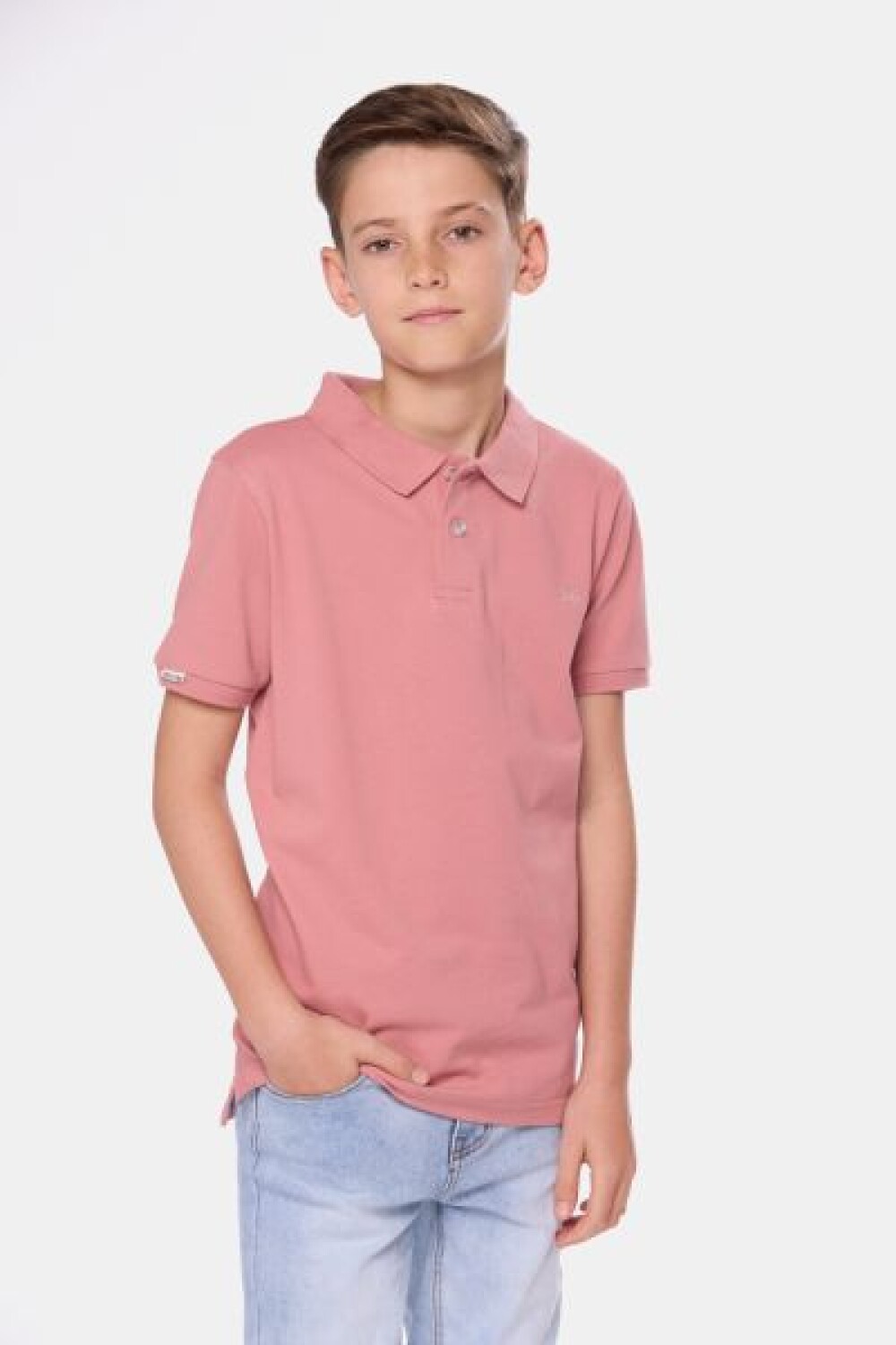 REMERA POLO PIQUE LISA Coral