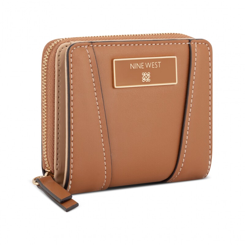 Small Leather Goods Fleura Zip Around Brandy